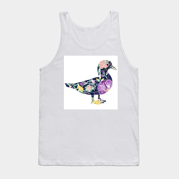 Floral Duck Tank Top by CarrieBrose